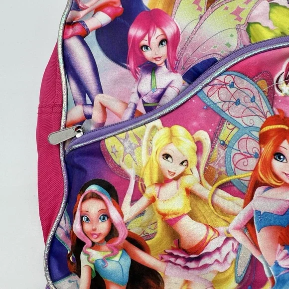 VTG Y2K Winx Club Backpack Small Mini Collectible Character Pink Fairies 2013